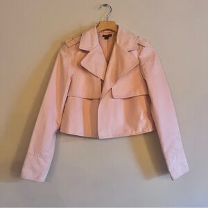 I (heart) Ronson Size S Pink Faux Suede Military Jacket